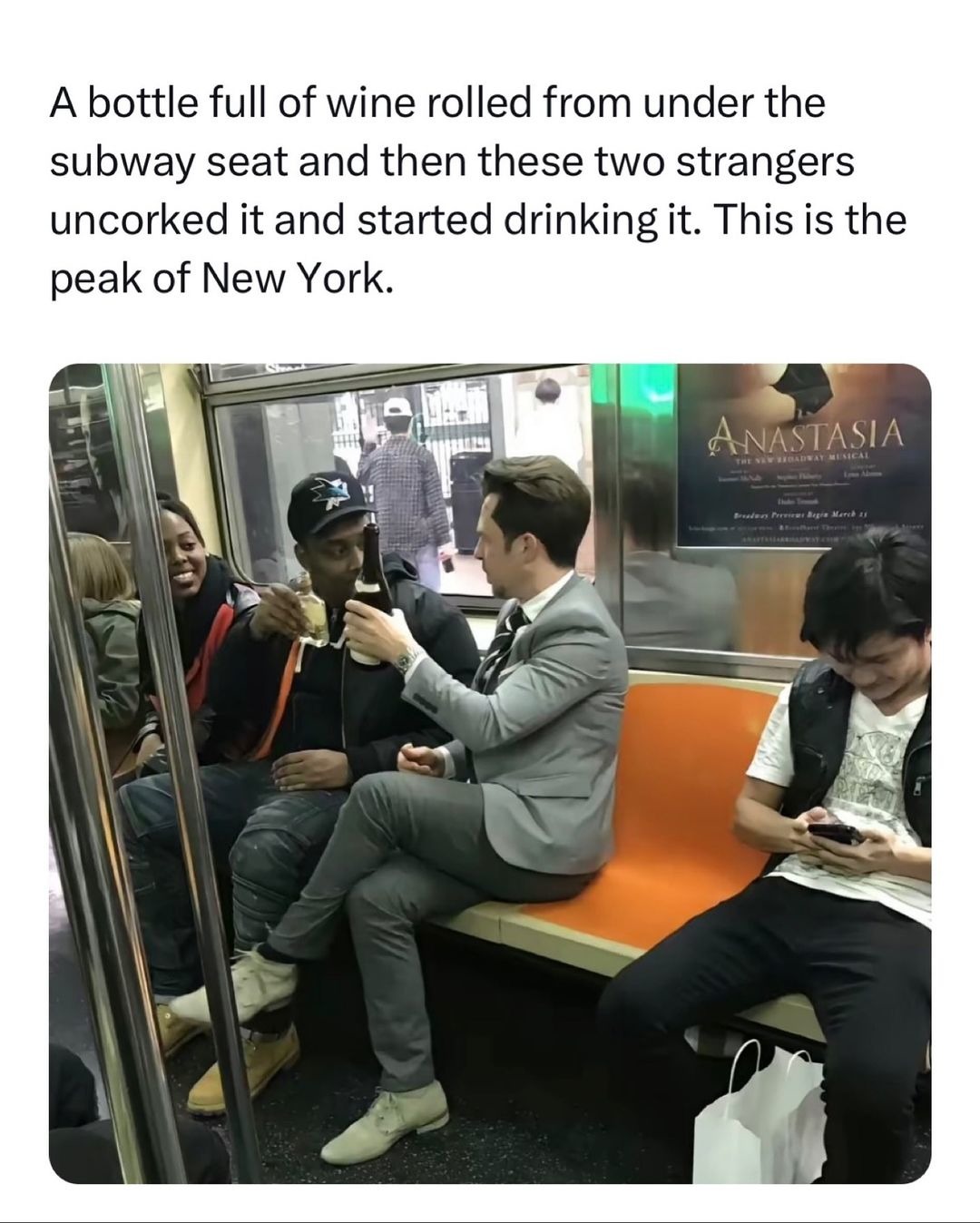this is the most civil I've ever seen an NYC subway - meme