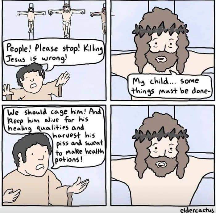 Jesus piss - meme