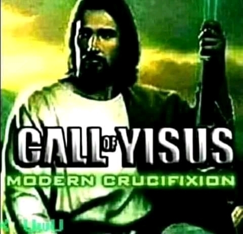 Call of yisus modern crucifixion: el sonar de las trompetas - meme