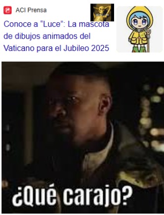 Si es del vaticano y la van a anuciar en un evento de comic - meme