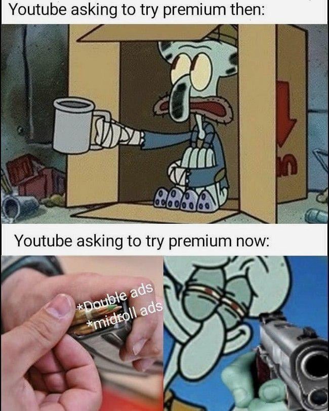 YouTube premium 2024 meme