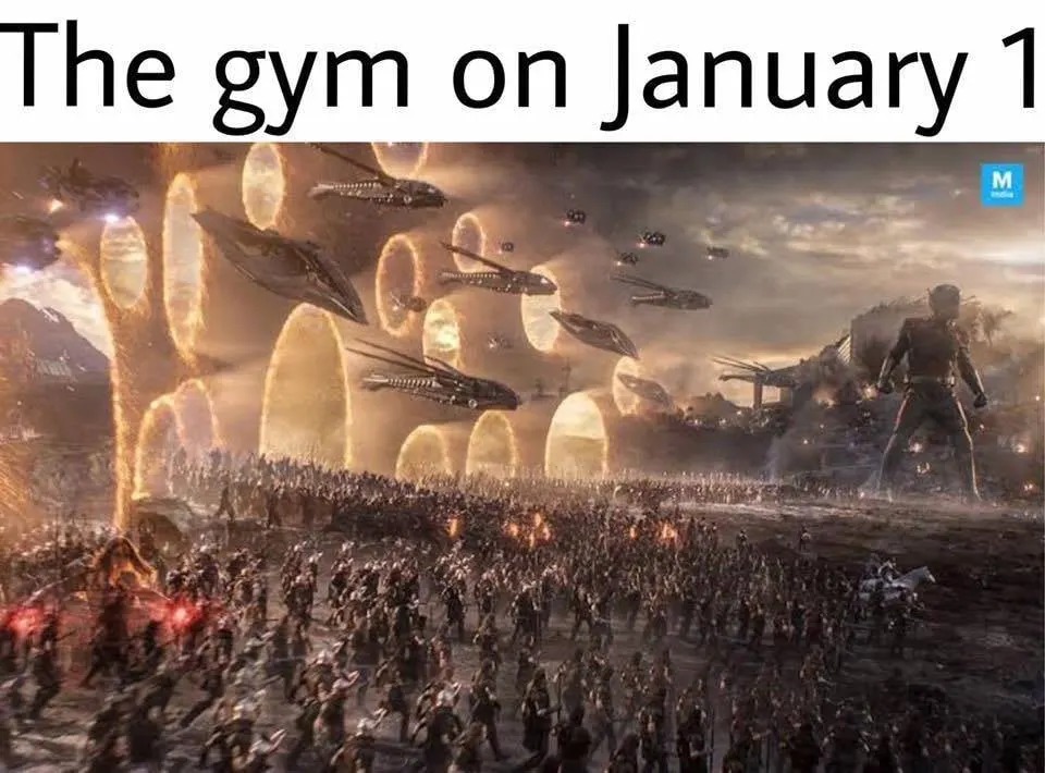 Happy new year for the gym enjoyers - meme