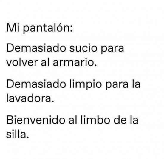 SItuación del pantalón no definida - meme