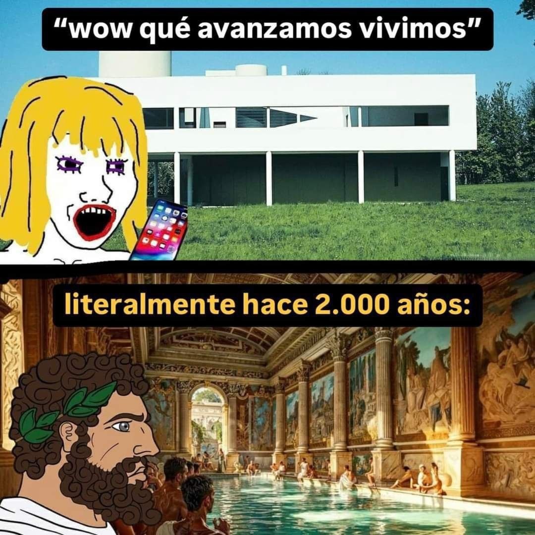 Meme de la sociedad moderna en comparación con la clásica