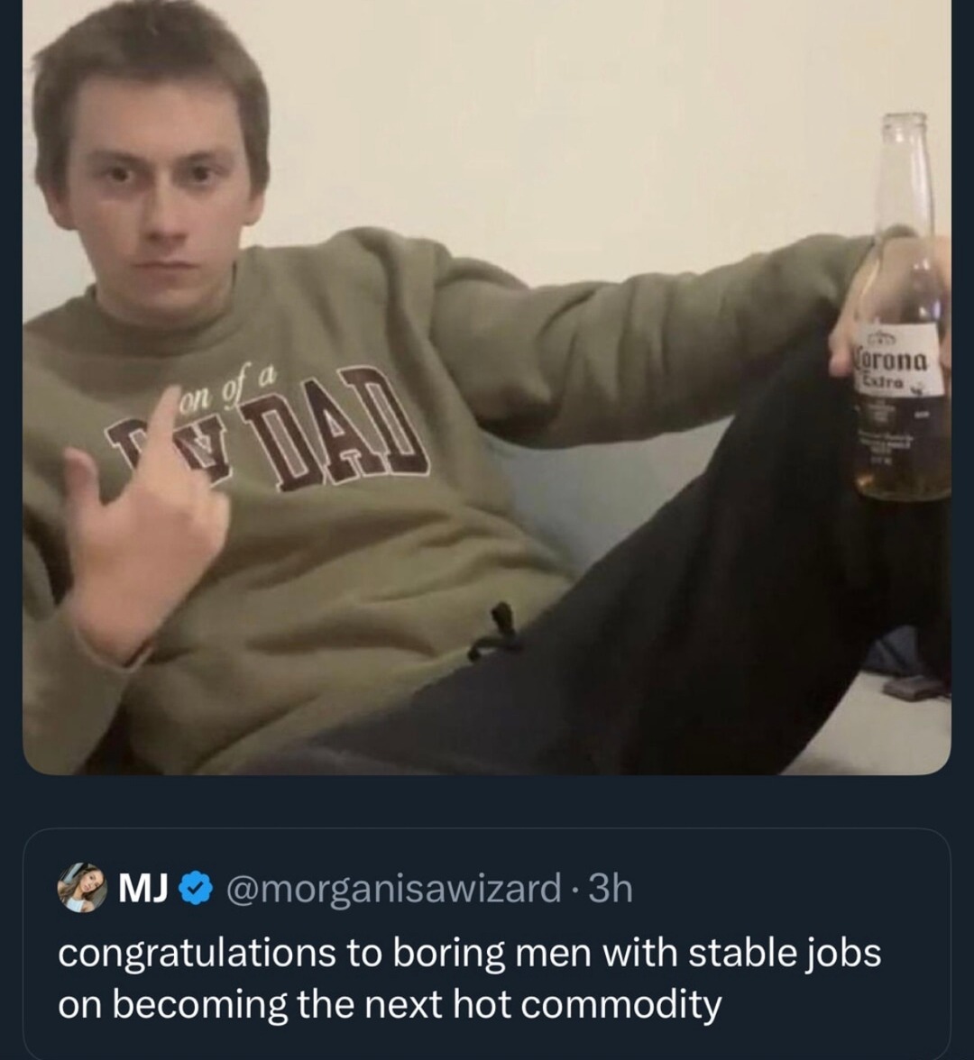 Boring guys with stable jobs just became the new catch - meme