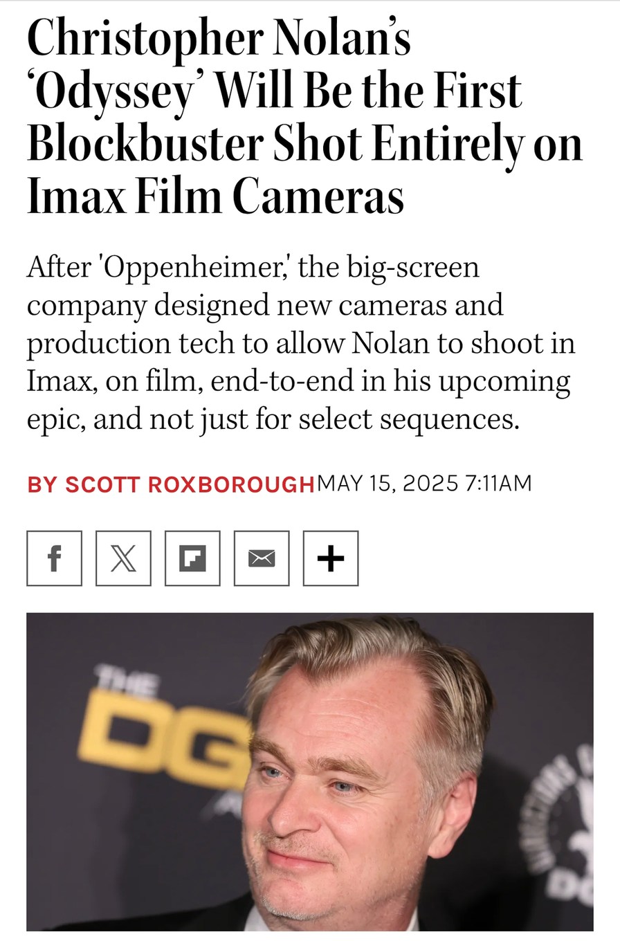 Nolan shooting his next epic fully on IMAX cause he can - meme