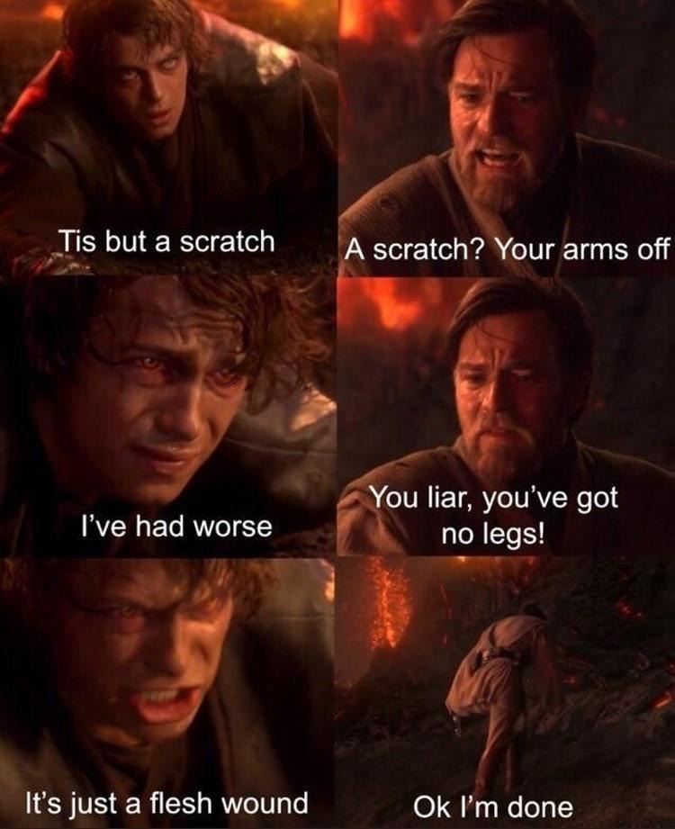 It’s just a scratch - meme