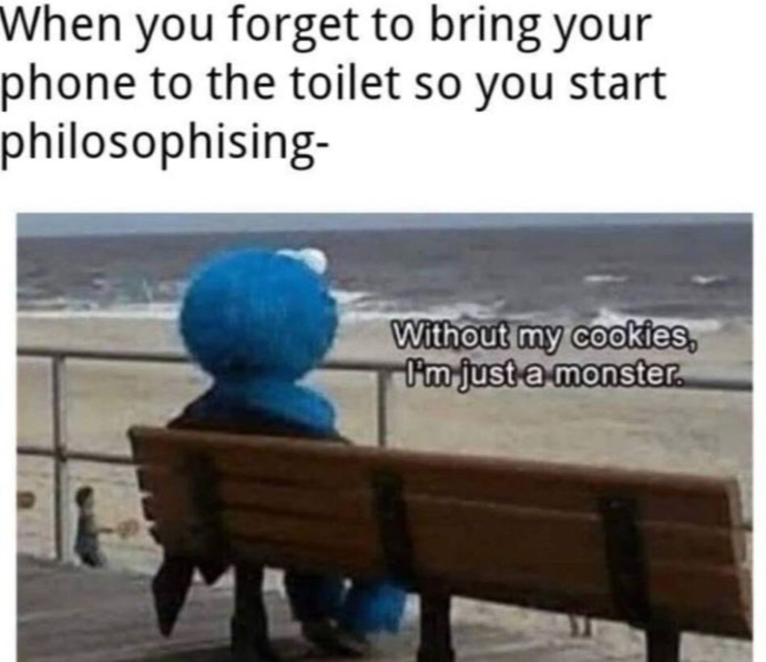 cookie monster had the best life lessons - meme