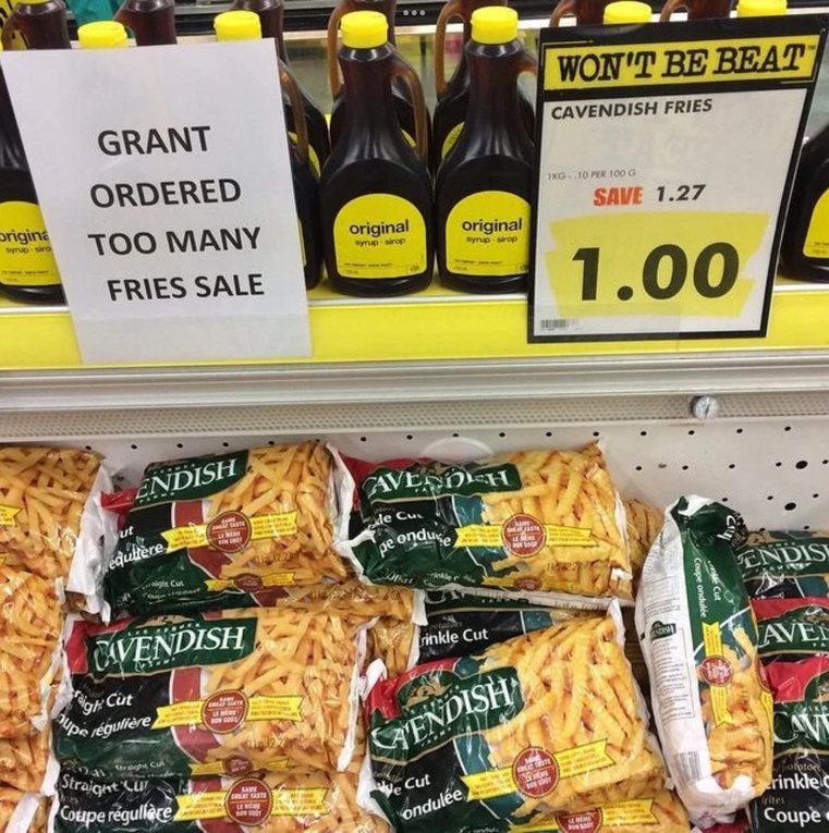 Got dammit Grant, you did a Jeff, did you had to order that many fries?! YOU ONLY HAD ONE JOB!! Someone speak to the manager of this store already! - meme