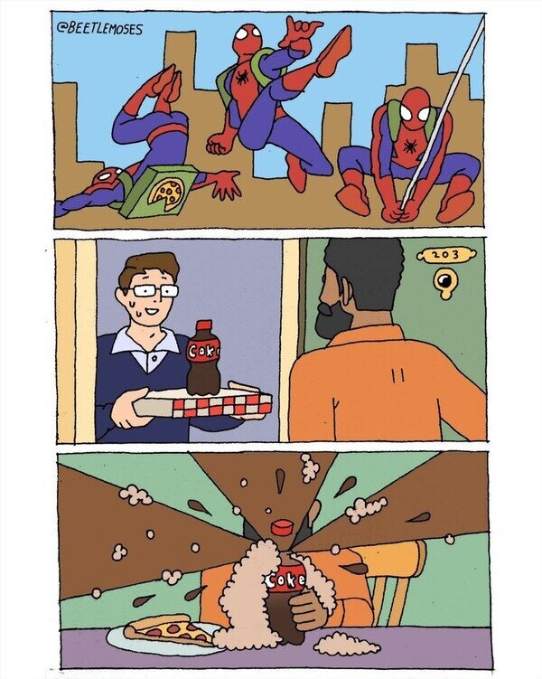 spider-man la pizza a casa! - meme