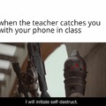 Don't use your phone in class