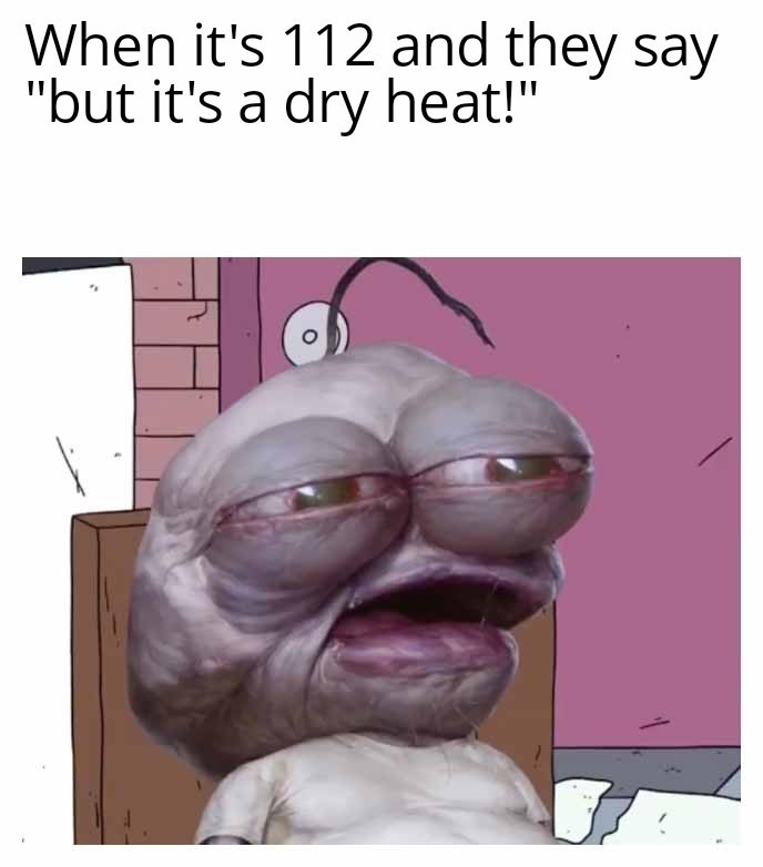 It's a dry heat - meme