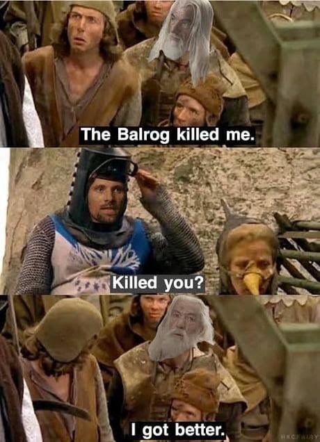 Lotr crossover Monty python#5 - meme