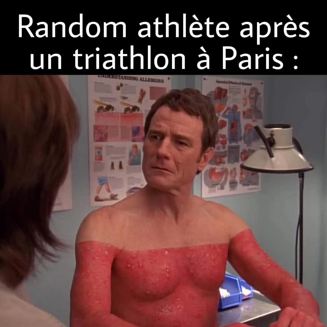 #Paris2024 l’épreuve de nage dans la Seine du « test event » de triathlon mixte annulée à cause d’incertitudes sur la qualité de l’eau. - meme