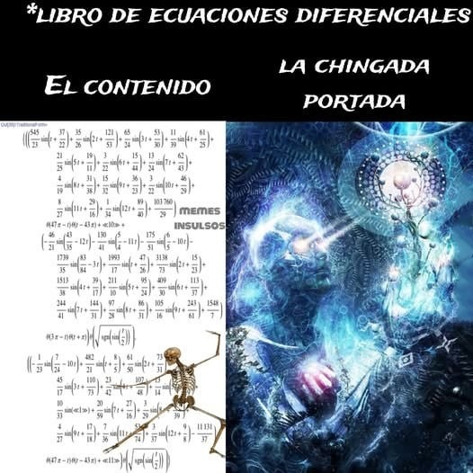 Memes insulsos en libro de ecuaciones diferenciales, ahora sí no paso