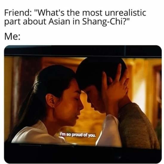 unrealistic scenes in shang chi - meme