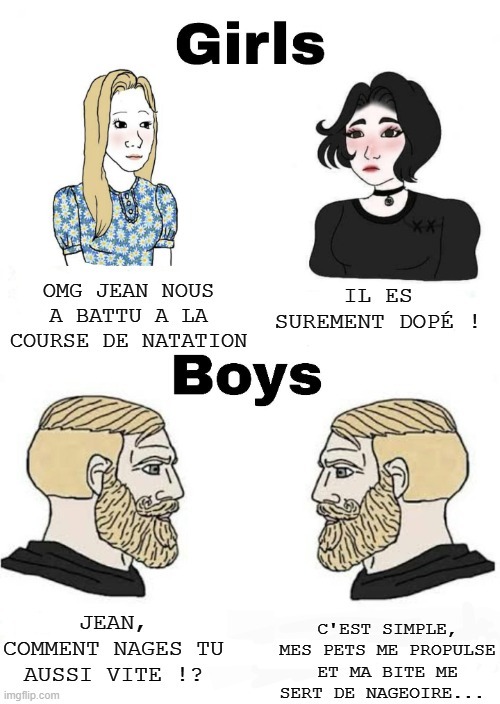 technique pour nager plus vite - meme