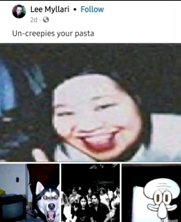 El perro: :catd: . Mememierda sin gracia y esa es la foto original de Jeff the killer???