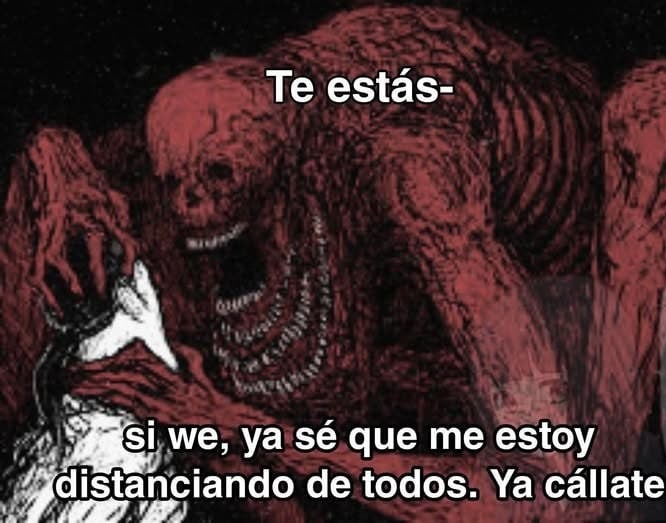 Sé que me estoy alejando pero cállate we ya sé - meme