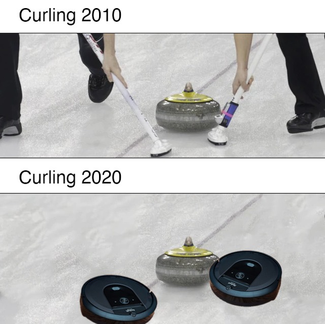 Modern curling - meme