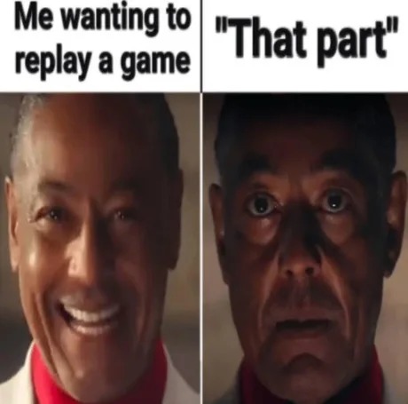 Replaying games - meme