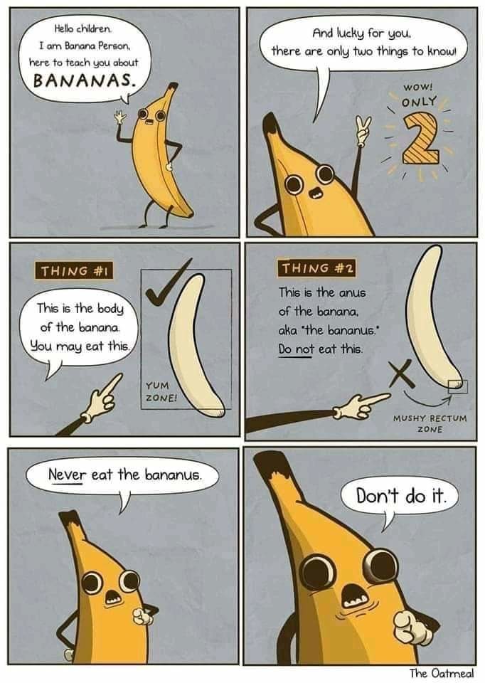 Don't eat the bananus! - meme