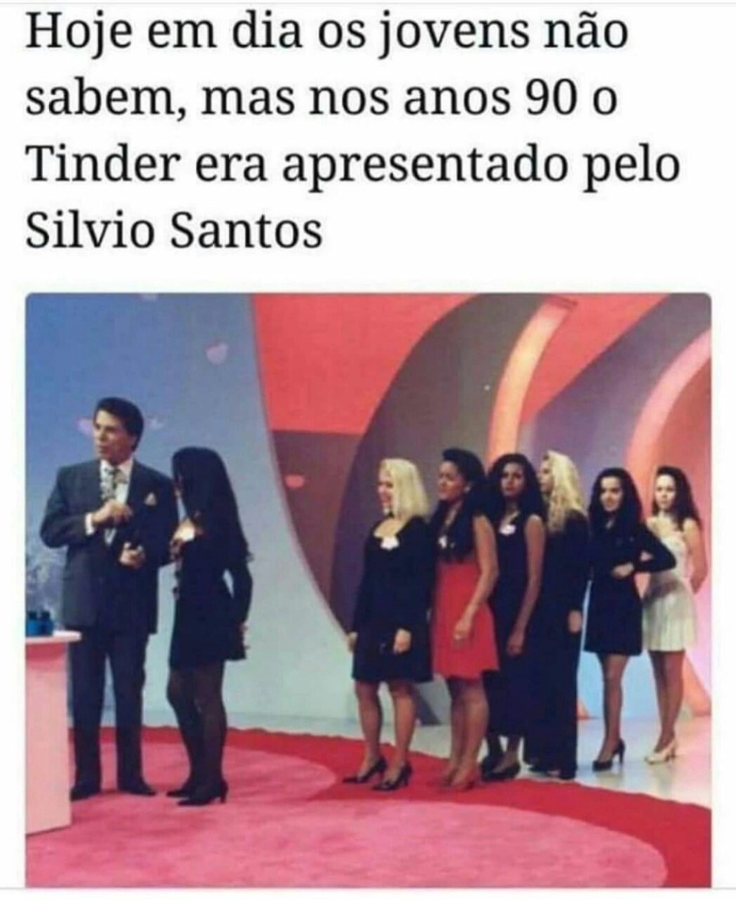 Tinder do Sílvio Santos - meme