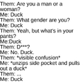 The Almighty Duck Lord is canonically agender because gender is for mortals.