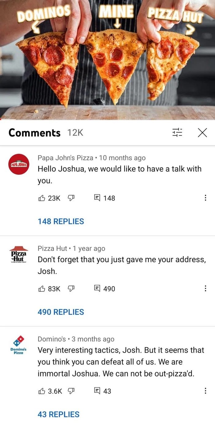 Pizza Wars: The awakening of Josh - meme