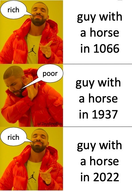 Horses and richness - meme