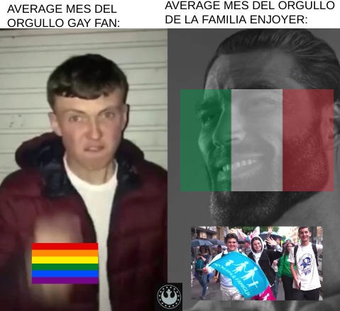 contexto: en italia ahora en junio se celebrara el mes del orgullo de la familia en vez del mes del orgullo (aclaro que no odio a los gays) - meme