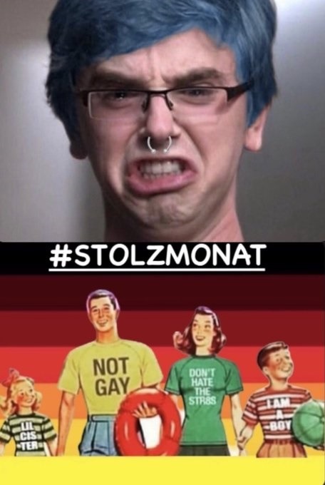 Germany started Stolzmonat. It's like pride month, but instead of degeneracy, we celebrate our countrys. It's starting to go worldwide. If this is successful, pride month might be canceled in the future - meme