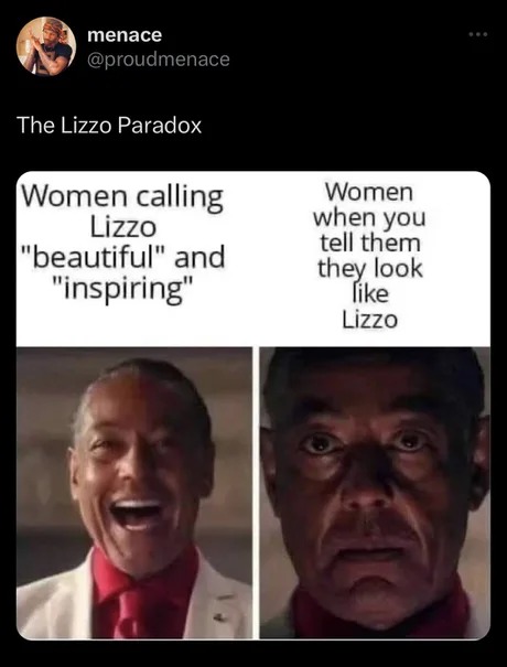The Lizzo Paradox - meme