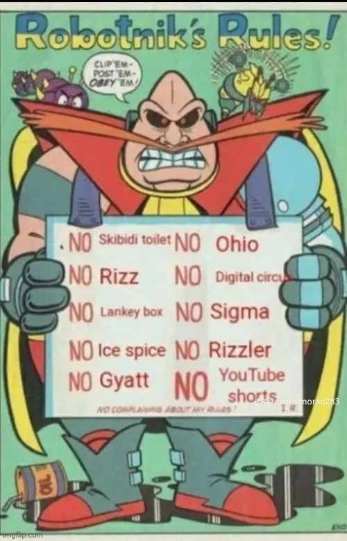 Robotnik si fuera profesor actual - meme