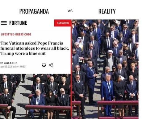 Trump Pope funeral meme news