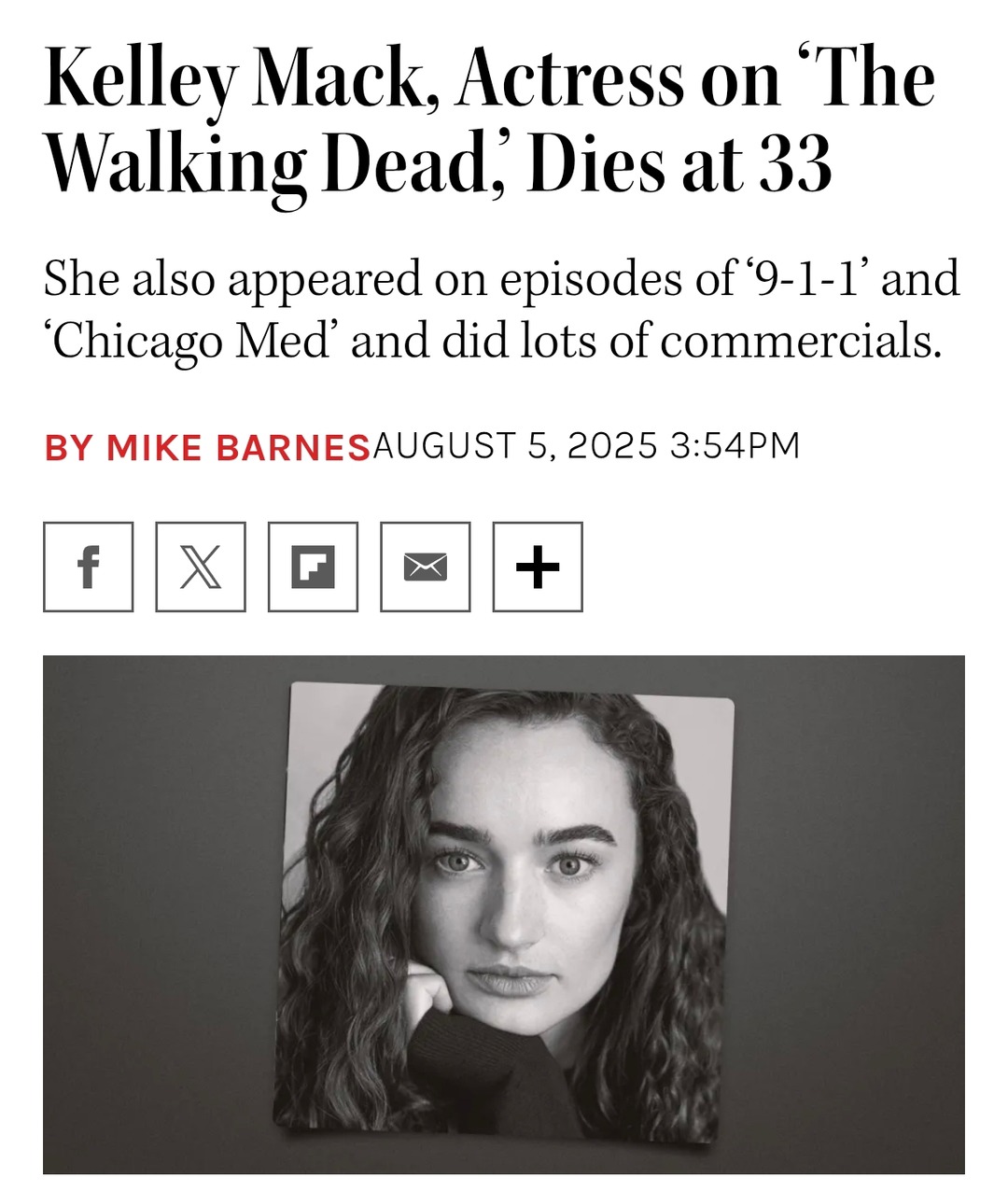 Gone too soon: Kelley Mack remembered at 33 - meme