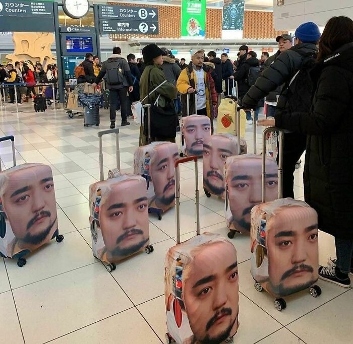 I wonder who these luggage belong to - meme