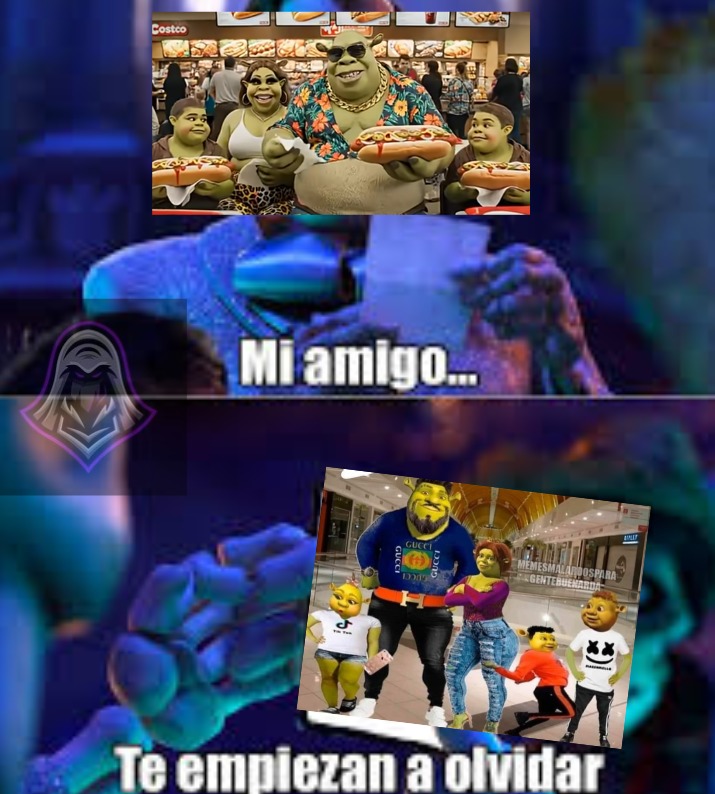 Ahora Shrek tercermundista es con IA  - meme