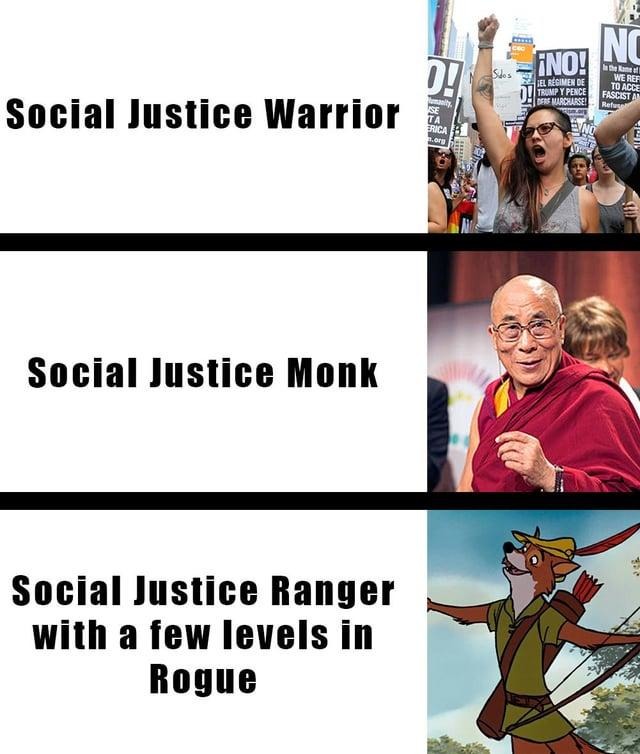 DnD social justice ranger meme