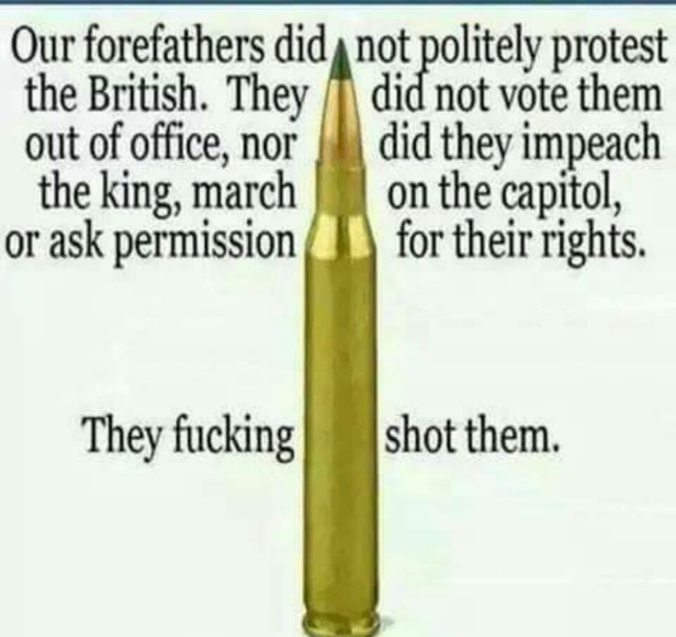 Love it, leave it, or be driven off by force. - meme
