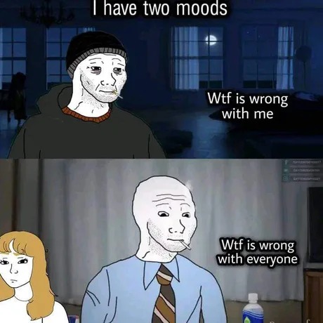 I have two moods meme