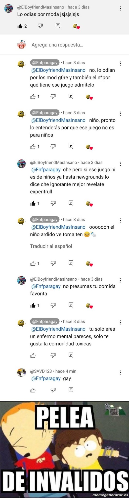 Pelea de los fan y los hater de fnf - meme