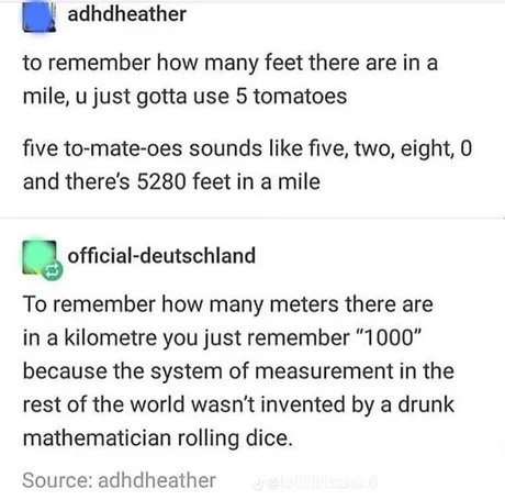 how many feet there are in a mile - meme