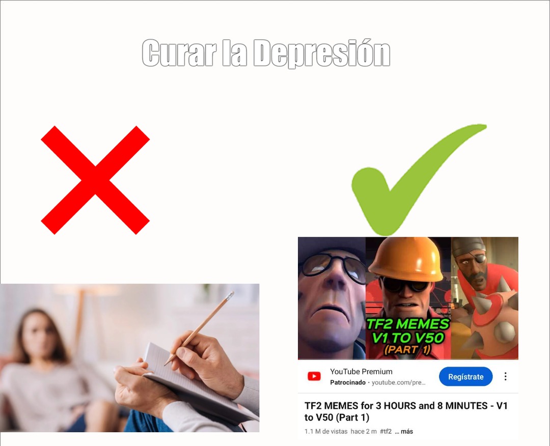 Curar la depresión - meme