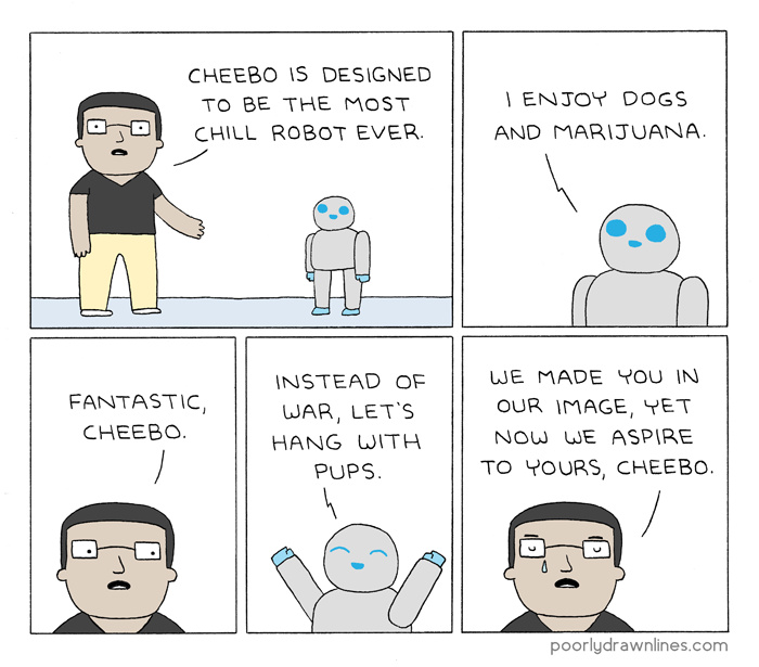 I want to be that robot - meme