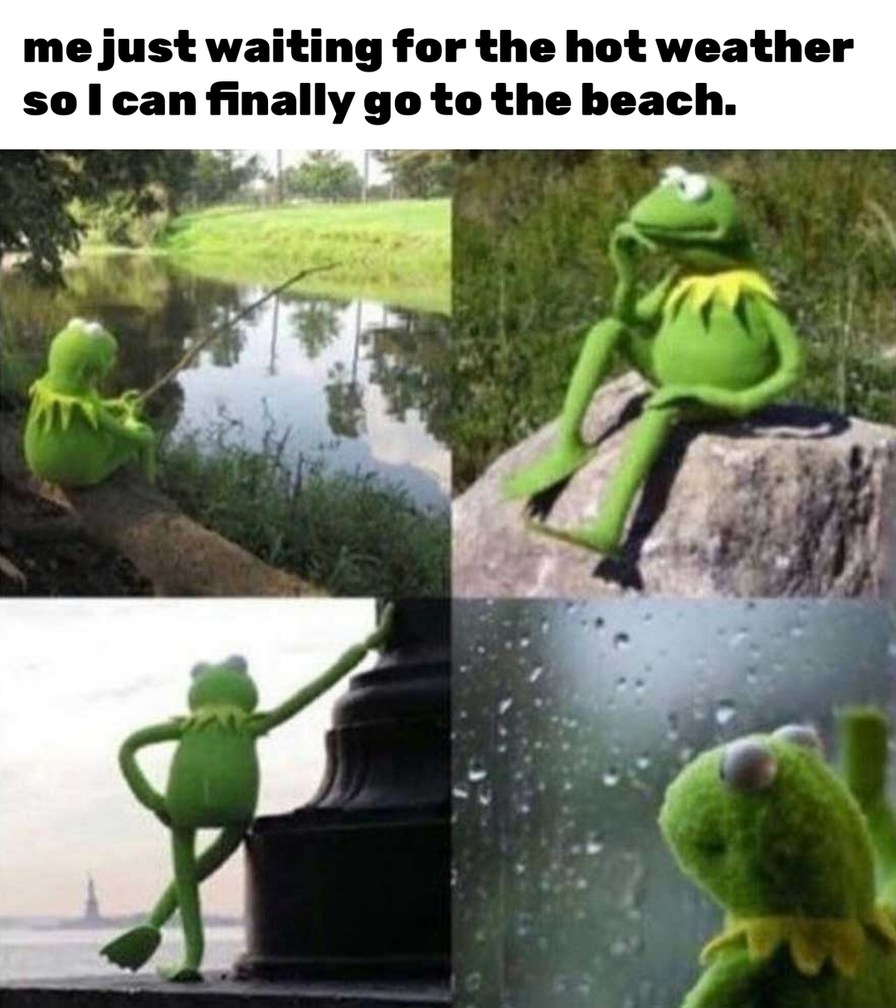 Waiting for the hot weather - meme