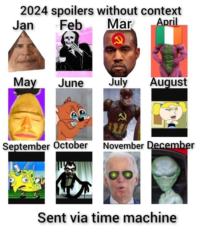 2024 calendar meme