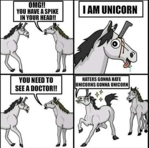 trans-abled unicorn - meme