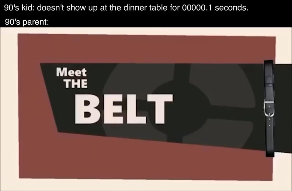 Belt meet ass - meme