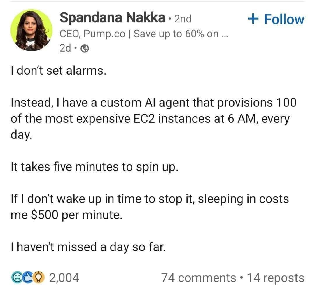 Alarm clocks are for amatuers - meme